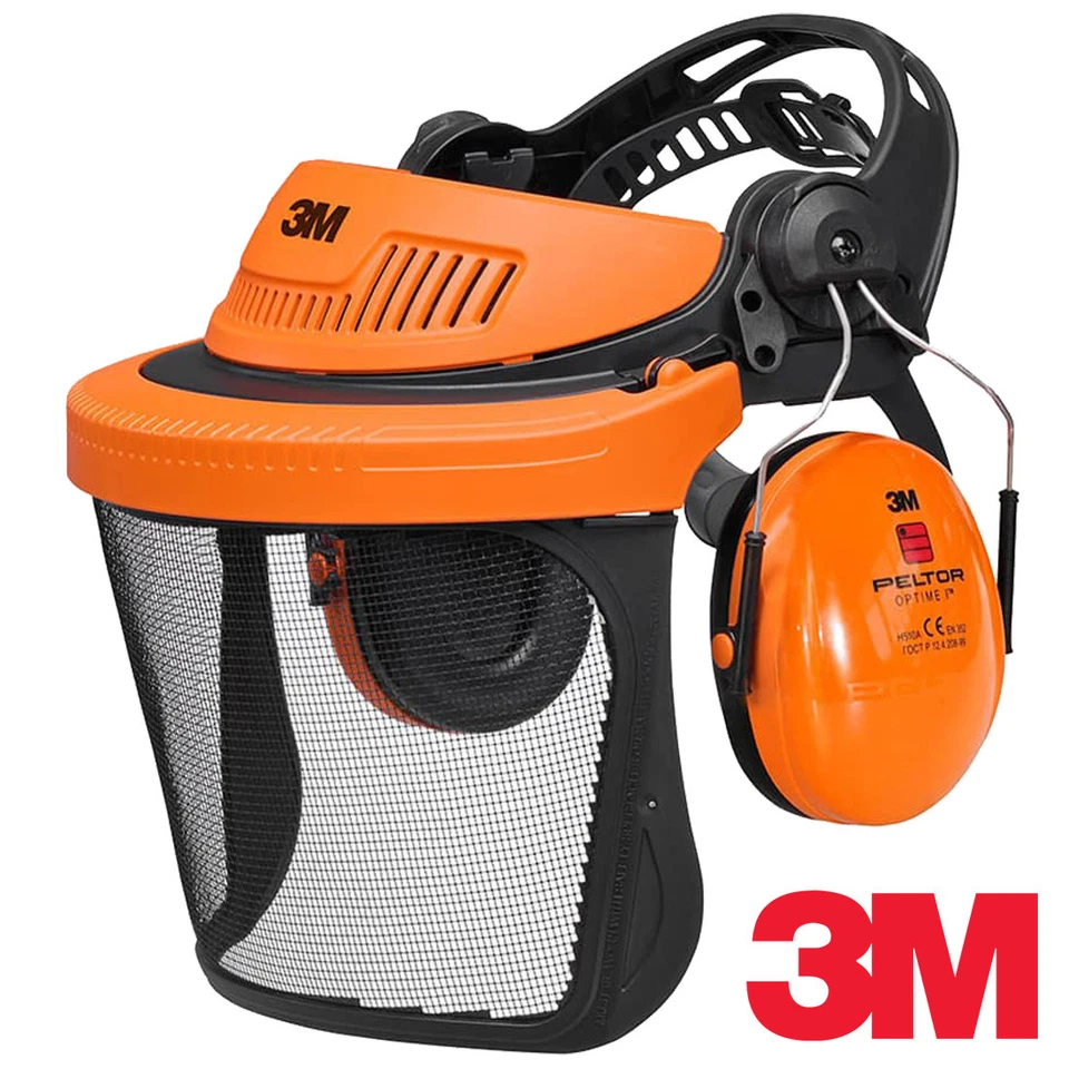 Gesichts Kombination 3M G500 PELTOR Forstschutzhelm Kettensaegenhelm Schutzhelm - Bild 1 von 1