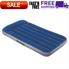 12 Inch Air Mattress with Built-in Pump & Antimicrobial Coating Blue, TWIN SIZE