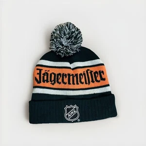 Jagermeister NHL Beanie Stocking Hat Dark Green Orange & White Winter Cap - Picture 1 of 5