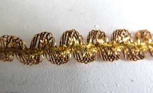 1960 VTG Gold Metallic Trim for Sequin Ornaments and Diorama eggs 3 yards 1/4" - Picture 1 of 3