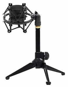 Rockville RDTS Supporto microfono treppiede desktop da studio regolabile + attacco a shock - Foto 1 di 11