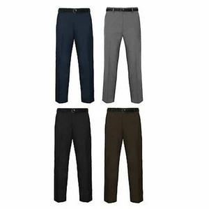 Mens New Formal Smart Casual Soft Waist Cotton Party Chinos Trousers Pants - Picture 1 of 4