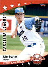 2018 Carolina League All-Stars Choice 17 Tyler Peyton Ottumwa Iowa Baseball Card