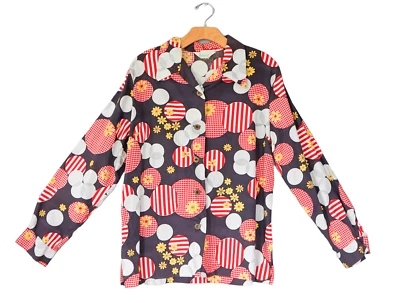 Camisa De Colección Años 70 DUTCHMAID Margarita Lunares Botón Talla 38 Retro Hippie Cottagecore Foto 1 de 4