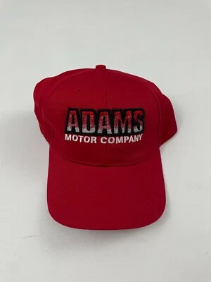 Gorra de béisbol roja gráfica Adams Motor Company talla única Foto 1 de 3