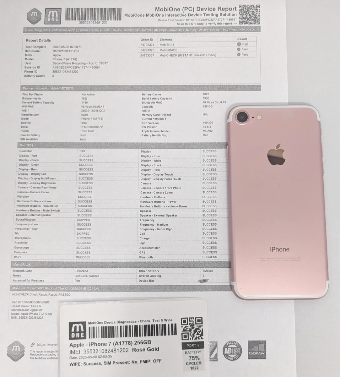 Apple iPhone 7 - 256 GB - Rose Gold (T-Mobile) for sale online | eBay