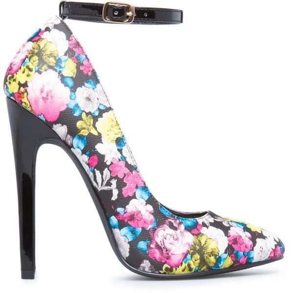 Zapatos de tacón de aguja multicolor floral talla 11 Foto 1 de 1