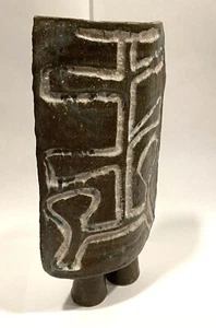 Japanese Statement Pottery Footed Ikebana Vase Modernist MCM - Picture 1 of 5