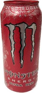 NEW MONSTER ENERGY ULTRA RED ZERO SUGAR DRINK 1 FULL 16 FLOZ CAN COLLECTIBLE HTF