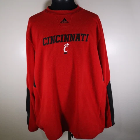 Cincinnati Bearcats Sweatshirt Mens 2XL Adidas ClimaWarm Fleece Red Long Sleeve Cover
