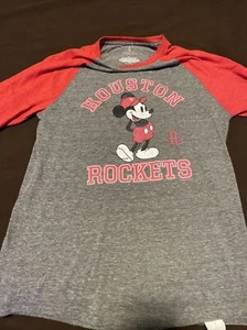 Disney Mickey Mouse Houston Rockets Fanatics T-Shirt mittelgrau/rot - Bild 1 von 4
