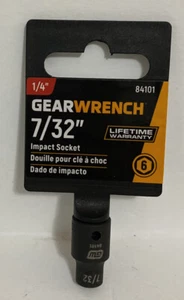 Gearwrench 84101 7/32" - 1/4" Drive 6 Point Shallow Impact Socket Standard SAE - Picture 1 of 3