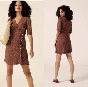Rouje Gabinette Polka Dot Wrap Mini Dress Size 34 US 2 - Picture 1 of 12