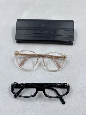 Christian Dior X Prada Paquete Multicolor Transparente Negro Redondo Ovalado Gafas Gafas Foto 1 de 4