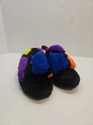 Женские разноцветные горки из искусственного меха UGG Fluff Yeah размер 6 - Изображение 1 из 4