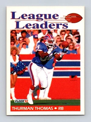 Fleer #452 1992 Thurman Thomas Buffalo Bills Foto 1 de 2