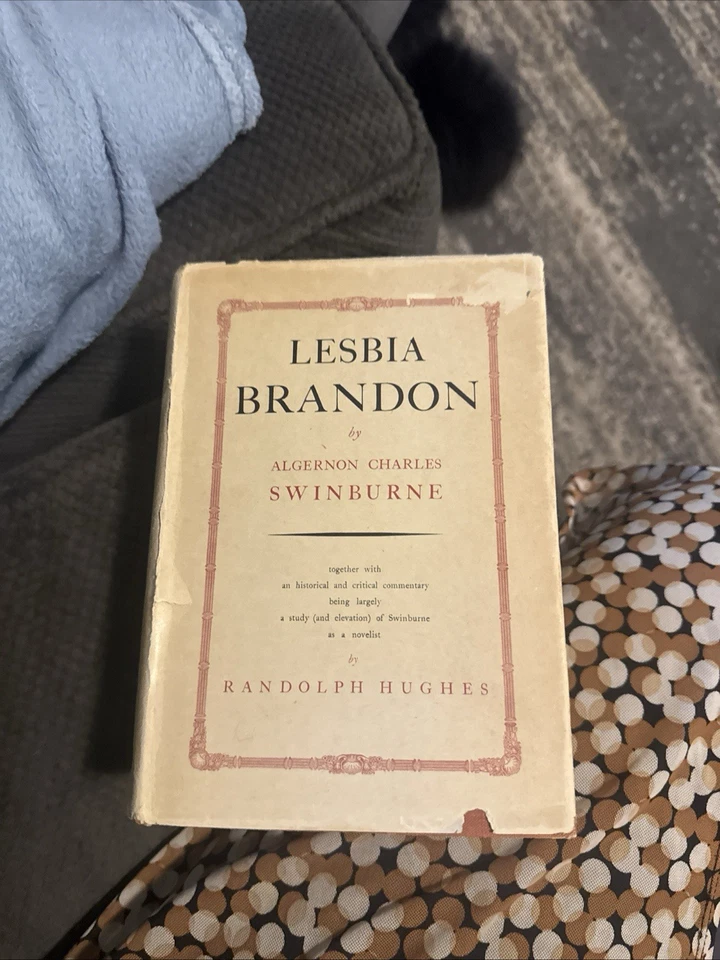 1952 Algernon Charles Swinburne Lesbia Brandon Victorian Erotic Decadent Book - Image 1 of 1