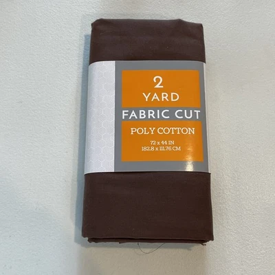 Fabric Material Sewing Poly Cotton 2 yards 72 in X 44 in Brown New (G55) - Image 1 of 2