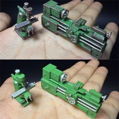 Diorama 1:64 Lathe & Bench Drill Model Scene Display Car Repair Workshop Props  - Image 1 of 4