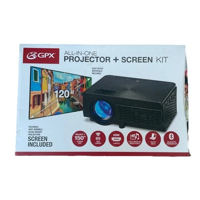 Proyector Todo en Uno GPX PJ300VP + Kit de Pantalla Nuevo Precintado Foto 1 de 2