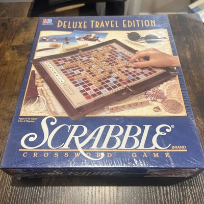 Scrabble Deluxe Travel Edition Game Milton Bradley Brand New Sealed - Image 1 of 2