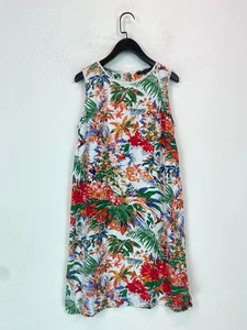 M&S Collection Multicoloured Tropical Floral Shift Dress Sleeveless UK12 - Picture 1 of 10