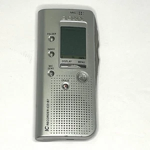 Sony ICD-B7 Handheld Digital Voice IC Recorder Silver Gray Tested Working - Picture 1 of 7