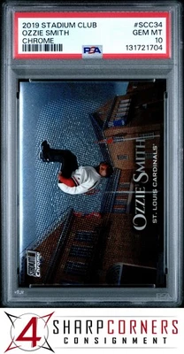 2019 STADIUM CLUB CHROME #SCC34 OZZIE SMITH HOF POP 3 PSA 10 - Image 1 of 2