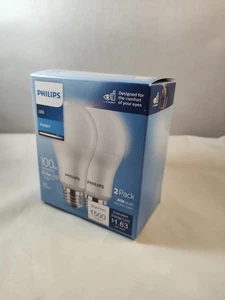 Philips A19 E26 (Medium) LED Bulb Daylight 100 Watt Equivalence 2 pk - Picture 1 of 7