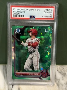 Bowman Chrome Draft Sapphire Edition 2022 - Zach Neto #BDC-18 verde/50 (RC) - Imagen 1 de 2