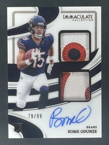 2024 Panini Immaculate Rome Odunze Rookie Dual Patch Auto RPA RC /99 *READ* - Picture 1 of 2