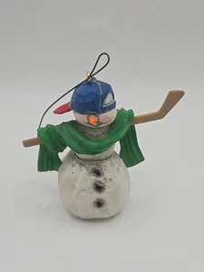 Hallmark Keepsake Ornament "SON" Vintage 2001 Snowman Hockey - Picture 1 of 2