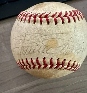 Baseball Minnie Minoso HOF firmato autografato MacGregor Official League con cubo - Foto 1 di 5