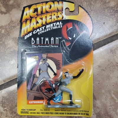 Figura de metal fundido a presión Batman serie animada Cat Woman Action Masters 1994 Foto 1 de 2
