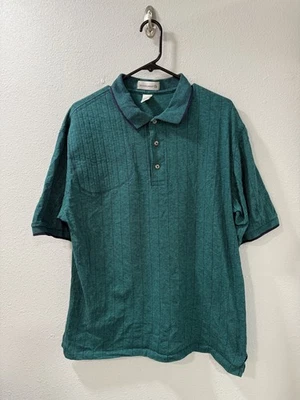 Camisa polo masculina vintage pinguim gola golfe verde grande retrô MUNSINGWEAR - Imagem 1 de 4