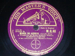 PORTUGAL 78 RPM RECORD hmv ALBERTO RIBEIRO Coimbra FADO Marco do Correio - Bild 1 von 1