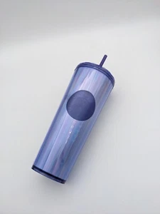 New 2022 Starbucks Purple Dome Lid Wisteria Kaleidoscope Venti Cold Tumbler 24oz - Picture 1 of 8
