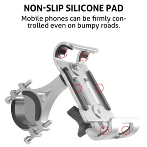 Mobile Phone Holder Bike Handlebar Support Mount Bracket for Motorbike Bicycle - Picture 1 of 10