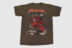CVLA x Marvel Mens Deadpool A New Class Of Super Hero Brown Shirt New 2XL - Picture 1 of 5