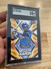 Hank Aaron SGC 10 GEM MINT Topps FIRE Collector Card Man Cave HIGH END GIFT 2017