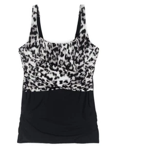 LANDS' END SLENDER SQUARE NECK UNDERWIRE TANKINI TOP - Picture 1 of 3
