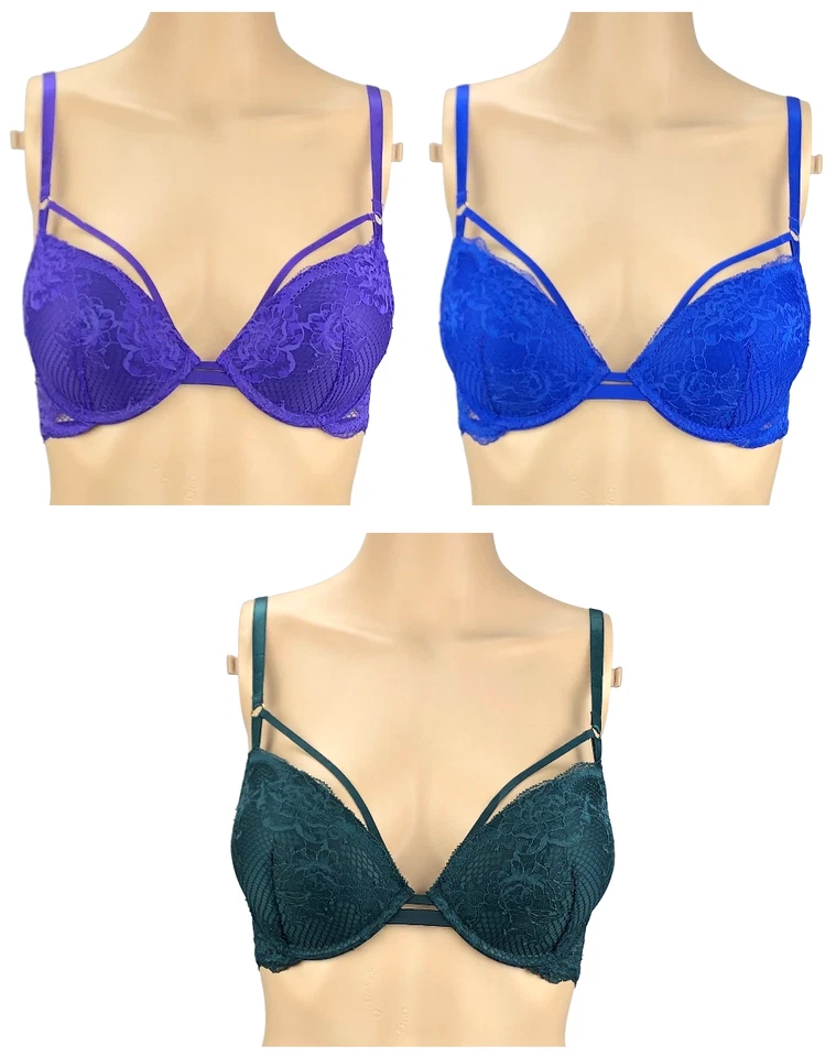 $60 VICTORIA'S SECRET ОЧЕНЬ СЕКСУАЛЬНЫЙ ЦВЕТОЧНЫЙ РЫБОЛОВНАЯ СЕТЬ КРУЖЕВА ПУШ-АП БЮСТГАЛЬТЕР 32C 32D 32DDD - Изображение 1 из 1