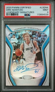 Dirk Nowitzki 2020 Panini Certified Legendary Signatures Auto PSA 9 MINT - Picture 1 of 2