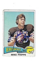 Mike Phipps 1975 Topps Card # 260 Signed Cleveland Browns
