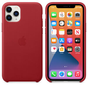 Authentic Apple Leather Case for iPhone 11 Pro 5.8 | RED Snap On Cover, Bumper