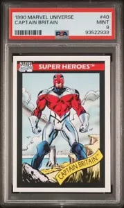 1990 MARVEL UNIVERSE #40 CAPTAIN BRITAIN 🔥PSA 9🔥 - Bild 1 von 2