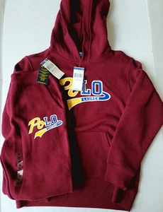 Polo Ralph Lauren 2 Piece Sweatsuit Red Pants Size M 10-12 Jacket Size L 14-16 - Picture 1 of 6