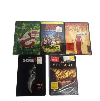 New DVD Lot Of 5 Horror/Horror Comedy Sealed Carrie Ghostbusters 1&2 Scream 2 - Image 1 of 4