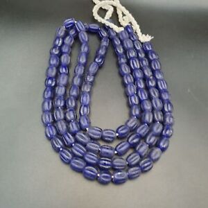 BEAUTIFUL OLD AFRICAN  cobalt Blue GLASS Vintage BEADS Strand