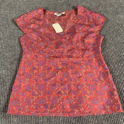 Top para mujer Old Navy extra pequeño rojo seda ligero cachemir cómodo informal nuevo con etiquetas Foto 1 de 4